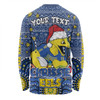 Parramatta Eels Christmas Custom Long Sleeve T-shirt - Christmas Knit Patterns Vintage Jersey Ugly Long Sleeve T-shirt