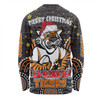 Wests Tigers Christmas Custom Long Sleeve T-shirt - Christmas Knit Patterns Vintage Jersey Ugly Long Sleeve T-shirt