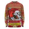 Redcliffe Dolphins Christmas Custom Long Sleeve T-shirt - Christmas Knit Patterns Vintage Jersey Ugly Long Sleeve T-shirt