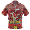 St. George Illawarra Dragons Christmas Custom Zip Polo Shirt - Christmas Knit Patterns Vintage Jersey Ugly Zip Polo Shirt