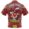 St. George Illawarra Dragons Christmas Custom Zip Polo Shirt - Christmas Knit Patterns Vintage Jersey Ugly Zip Polo Shirt