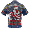 Sydney Roosters Christmas Custom Zip Polo Shirt - Christmas Knit Patterns Vintage Jersey Ugly Zip Polo Shirt