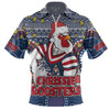 Sydney Roosters Christmas Custom Zip Polo Shirt - Christmas Knit Patterns Vintage Jersey Ugly Zip Polo Shirt