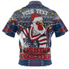 Sydney Roosters Christmas Custom Zip Polo Shirt - Christmas Knit Patterns Vintage Jersey Ugly Zip Polo Shirt