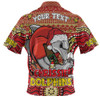 Redcliffe Dolphins Christmas Custom Zip Polo Shirt - Christmas Knit Patterns Vintage Jersey Ugly Zip Polo Shirt