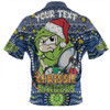 Canberra Raiders Christmas Custom Zip Polo Shirt - Christmas Knit Patterns Vintage Jersey Ugly Zip Polo Shirt