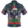 New Zealand Warriors Christmas Custom Zip Polo Shirt - Christmas Knit Patterns Vintage Jersey Ugly Zip Polo Shirt
