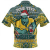 Australia Wallabies Christmas Custom Zip Polo Shirt - Christmas Knit Patterns Vintage Jersey Ugly Zip Polo Shirt