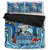 Cronulla-Sutherland Sharks Christmas Custom Bedding Set - Christmas Knit Patterns Vintage Jersey Ugly Bedding Set