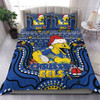 Parramatta Eels Christmas Custom Bedding Set - Christmas Knit Patterns Vintage Jersey Ugly Bedding Set