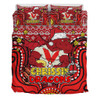 St. George Illawarra Dragons Christmas Custom Bedding Set - Christmas Knit Patterns Vintage Jersey Ugly Bedding Set