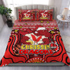 St. George Illawarra Dragons Christmas Custom Bedding Set - Christmas Knit Patterns Vintage Jersey Ugly Bedding Set