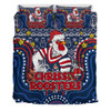 Sydney Roosters Christmas Custom Bedding Set - Christmas Knit Patterns Vintage Jersey Ugly Bedding Set