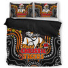 Wests Tigers Christmas Custom Bedding Set - Christmas Knit Patterns Vintage Jersey Ugly Bedding Set