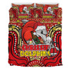 Redcliffe Dolphins Christmas Custom Bedding Set - Christmas Knit Patterns Vintage Jersey Ugly Bedding Set