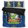 Canberra Raiders Christmas Custom Bedding Set - Christmas Knit Patterns Vintage Jersey Ugly Bedding Set