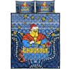 Gold Coast Titans Christmas Custom Quilt Bed Set - Christmas Knit Patterns Vintage Jersey Ugly Quilt Bed Set