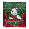 South Sydney Rabbitohs Custom Quilt - Christmas Knit Patterns Vintage Jersey Ugly Quilt