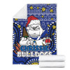 Canterbury-Bankstown Bulldogs Christmas Custom Blanket - Christmas Knit Patterns Vintage Jersey Ugly Blanket