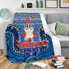 Newcastle Knights Christmas Custom Blanket - Christmas Knit Patterns Vintage Jersey Ugly Blanket