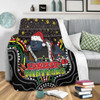 Penrith Panthers Christmas Custom Blanket - Christmas Knit Patterns Vintage Jersey Ugly Blanket