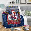 Sydney Roosters Christmas Custom Blanket - Christmas Knit Patterns Vintage Jersey Ugly Blanket