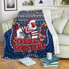 Sydney Roosters Christmas Custom Blanket - Christmas Knit Patterns Vintage Jersey Ugly Blanket