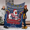 Sydney Roosters Christmas Custom Blanket - Christmas Knit Patterns Vintage Jersey Ugly Blanket