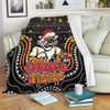 Wests Tigers Christmas Custom Blanket - Christmas Knit Patterns Vintage Jersey Ugly Blanket