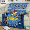 Gold Coast Titans Christmas Custom Blanket - Christmas Knit Patterns Vintage Jersey Ugly Blanket