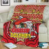 Redcliffe Dolphins Christmas Custom Blanket - Christmas Knit Patterns Vintage Jersey Ugly Blanket