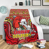 Redcliffe Dolphins Christmas Custom Blanket - Christmas Knit Patterns Vintage Jersey Ugly Blanket