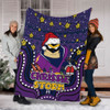 Melbourne Storm Christmas Custom Blanket - Christmas Knit Patterns Vintage Jersey Ugly Blanket