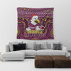Manly Warringah Sea Eagles Christmas Custom Tapestry - Christmas Knit Patterns Vintage Jersey Ugly Tapestry