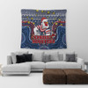 Sydney Roosters Christmas Custom Tapestry - Christmas Knit Patterns Vintage Jersey Ugly Tapestry