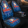 Newcastle Knights Christmas Custom Car Seat Cover - Christmas Knit Patterns Vintage Jersey Ugly Car Seat Cover