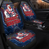 Sydney Roosters Christmas Custom Car Seat Cover - Christmas Knit Patterns Vintage Jersey Ugly Car Seat Cover