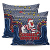 Sydney Roosters Christmas Custom Pillow Cases - Christmas Knit Patterns Vintage Jersey Ugly Pillow Cases