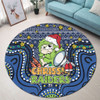 Canberra Raiders Christmas Custom Round Rug - Christmas Knit Patterns Vintage Jersey Ugly Round Rug