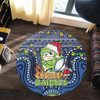 Canberra Raiders Christmas Custom Round Rug - Christmas Knit Patterns Vintage Jersey Ugly Round Rug