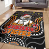 Wests Tigers Christmas Custom Area Rug - Christmas Knit Patterns Vintage Jersey Ugly Area Rug