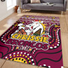 Brisbane Broncos Christmas Custom Area Rug - Christmas Knit Patterns Vintage Jersey Ugly Area Rug