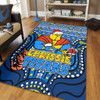 Gold Coast Titans Christmas Custom Area Rug - Christmas Knit Patterns Vintage Jersey Ugly Area Rug