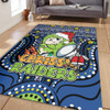 Canberra Raiders Christmas Custom Area Rug - Christmas Knit Patterns Vintage Jersey Ugly Area Rug