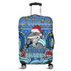 Cronulla-Sutherland Sharks Christmas Custom Luggage Cover - Christmas Knit Patterns Vintage Jersey Ugly Luggage Cover