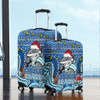Cronulla-Sutherland Sharks Christmas Custom Luggage Cover - Christmas Knit Patterns Vintage Jersey Ugly Luggage Cover