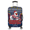 Sydney Roosters Christmas Custom Luggage Cover - Christmas Knit Patterns Vintage Jersey Ugly Luggage Cover