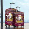 Brisbane Broncos Christmas Custom Luggage Cover - Christmas Knit Patterns Vintage Jersey Ugly Luggage Cover