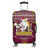 Brisbane Broncos Christmas Custom Luggage Cover - Christmas Knit Patterns Vintage Jersey Ugly Luggage Cover