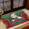 South Sydney Rabbitohs Custom Doormat - Christmas Knit Patterns Vintage Jersey Ugly Doormat